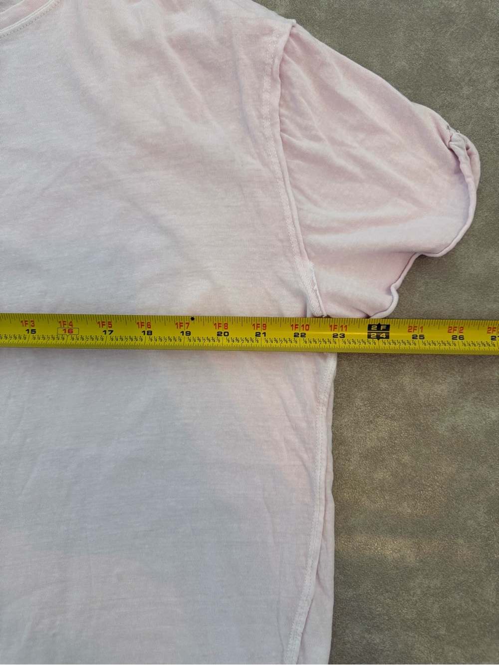 We The Free Pink Raw Seam Slub Tee Exposed Seams Short Sleeve Small - Picture 4 of 7
